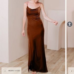 Revelry Skye Velvet Rust